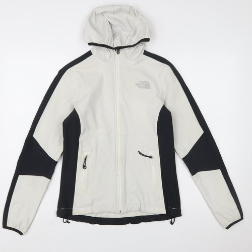 The North Face Womens XS Beige & Black Full Zip Hooded Sweatshirt