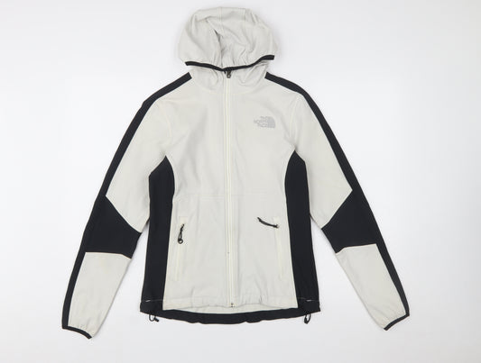The North Face Womens XS Beige & Black Full Zip Hooded Sweatshirt
