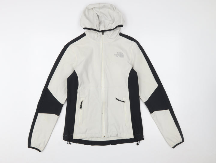 The North Face Womens XS Beige & Black Full Zip Hooded Sweatshirt