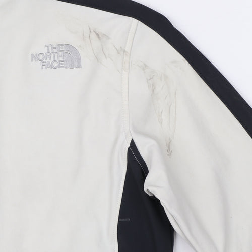 The North Face Womens XS Beige & Black Full Zip Hooded Sweatshirt