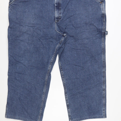 Lee Men's Blue Denim Loose Fit Straight Jeans 48x29