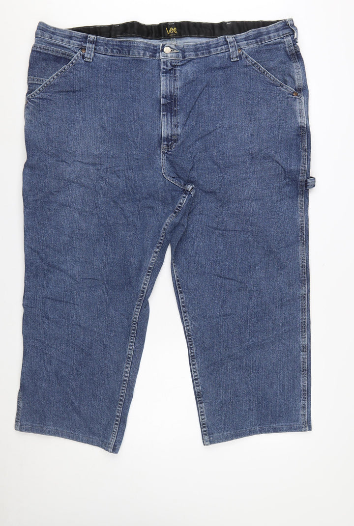 Lee Men's Blue Denim Loose Fit Straight Jeans 48x29
