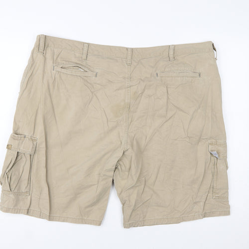 Wrangler Men Beige Cargo Shorts Size 44 Regular Cotton Canvas