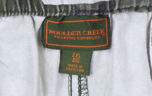 Boulder Creek Men’s Green Camouflage 2XL Cargo Shorts