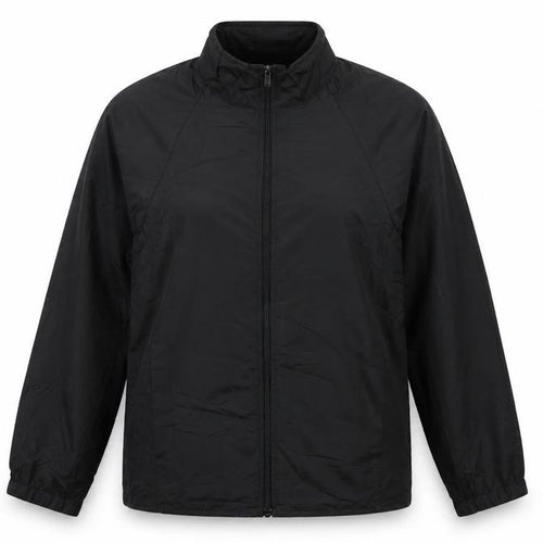 Nike Women Black L Clima-Fit Windbreaker Jacket Lightweight Full Zip