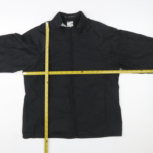 Nike Women Black L Clima-Fit Windbreaker Jacket Lightweight Full Zip