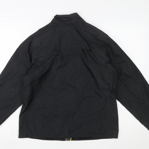 Nike Women Black L Clima-Fit Windbreaker Jacket Lightweight Full Zip