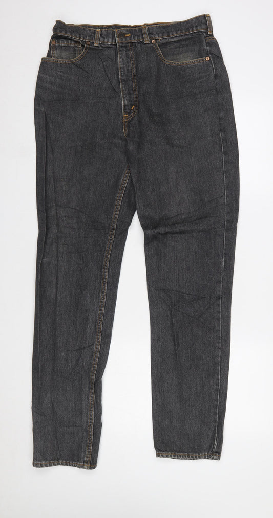 Levi's Men's Black Straight Leg Denim Jeans 34W 32L Regular Fit