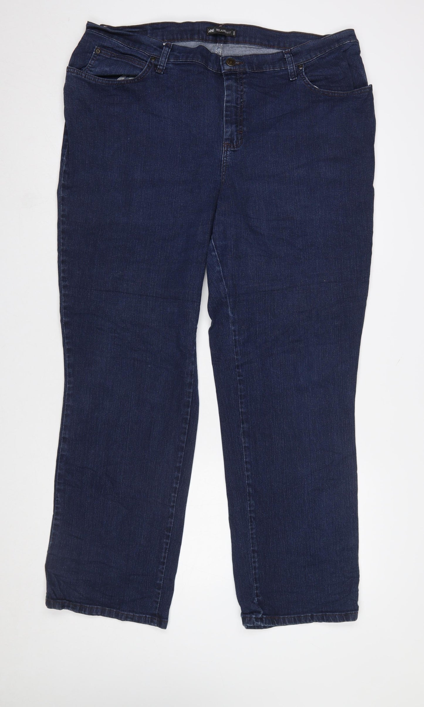 Lee Women Blue Relaxed Fit Straight Jeans Size 16