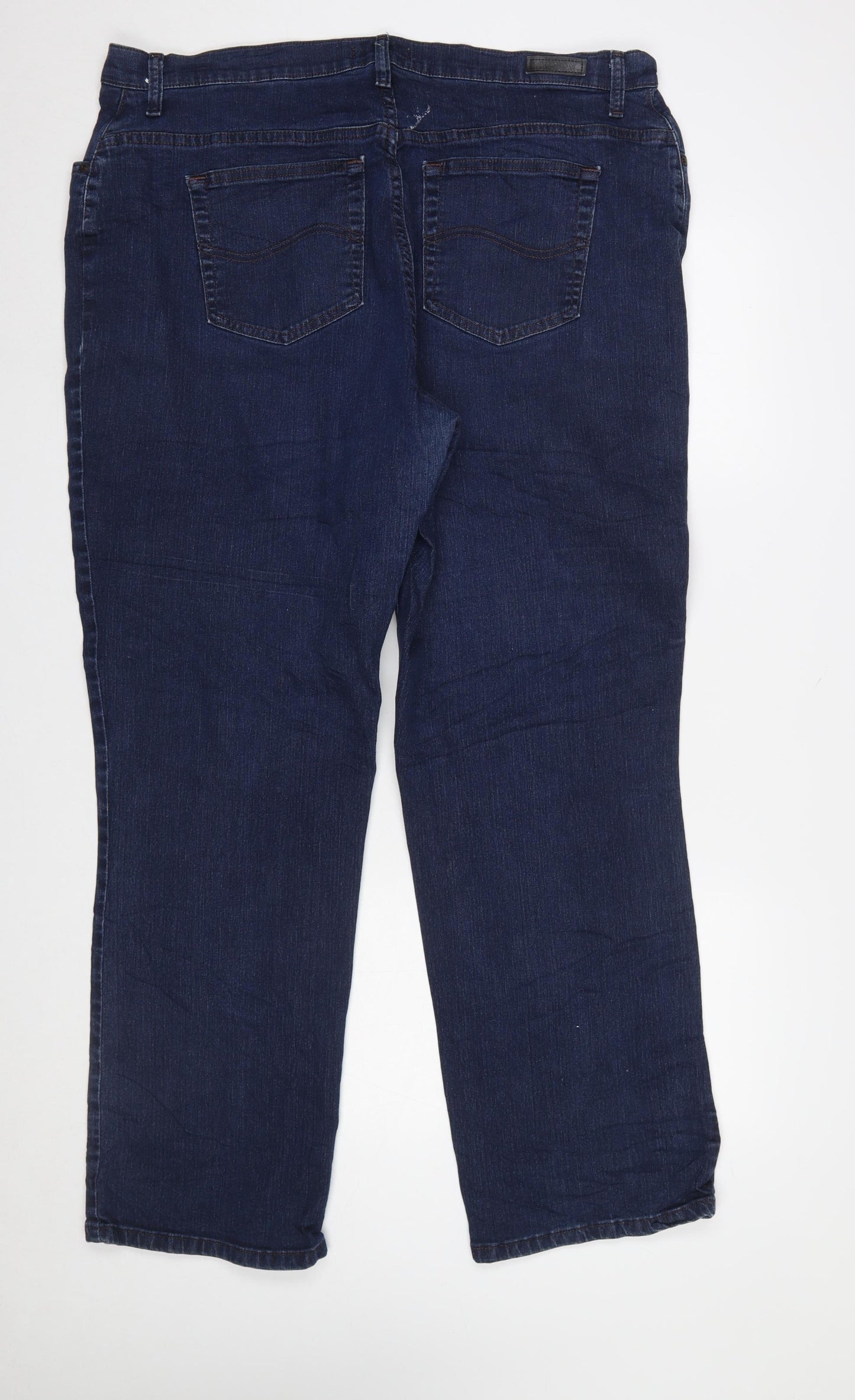 Lee Women Blue Relaxed Fit Straight Jeans Size 16