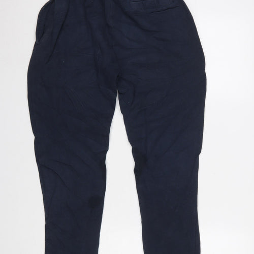 Ellesse Men Navy Blue Small Jogger Sweatpants with Logo and Pockets