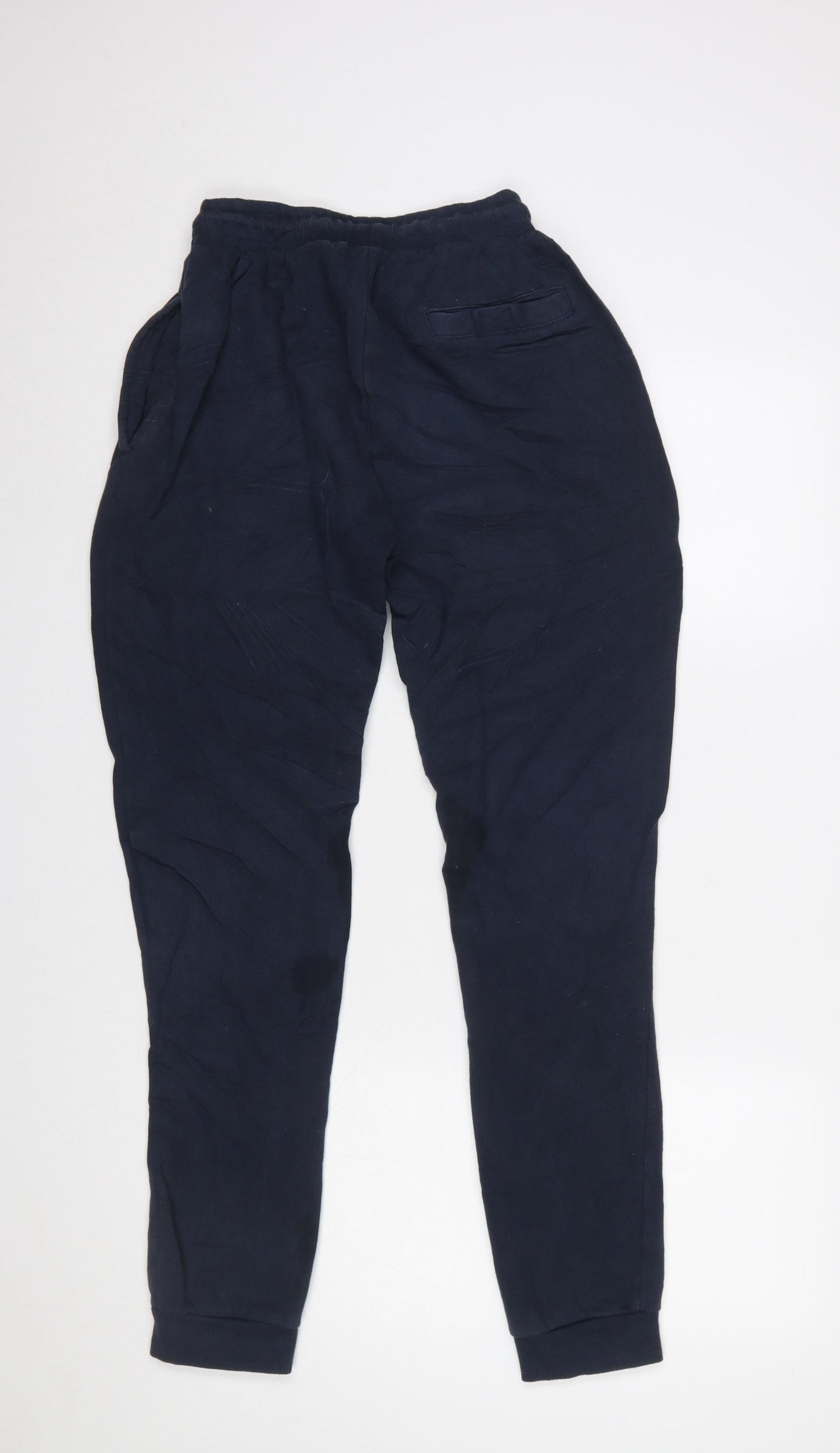 Ellesse Men Navy Blue Small Jogger Sweatpants with Logo and Pockets