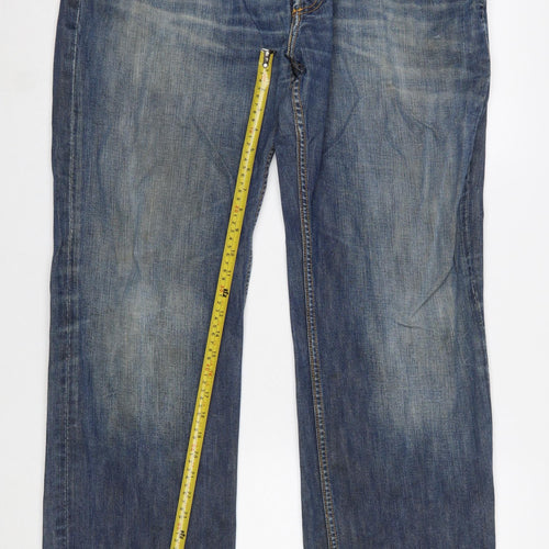 Lee Men's Blue Seattle Straight Denim Jeans W40 L36