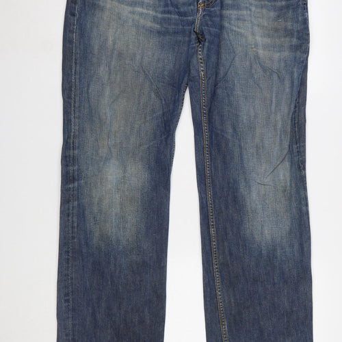 Lee Men's Blue Seattle Straight Denim Jeans W40 L36