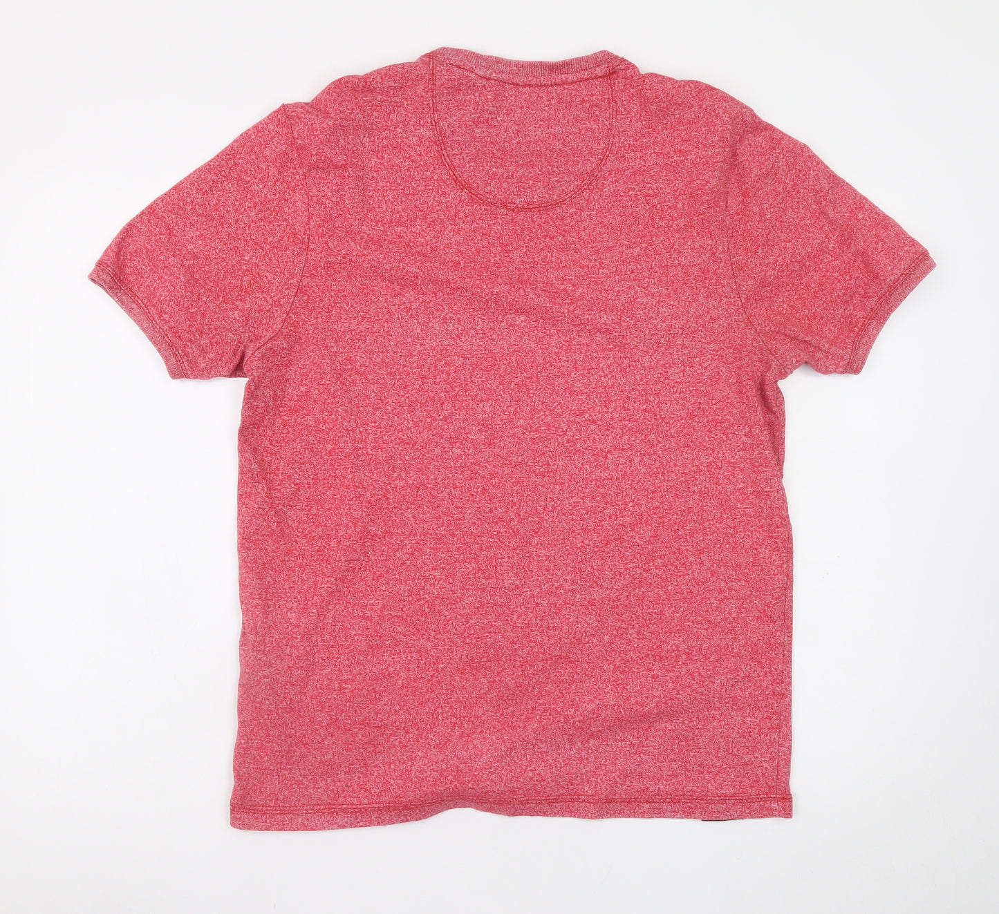 Diesel Men's Red Crew Neck Logo T-Shirt Size L Regular Fit