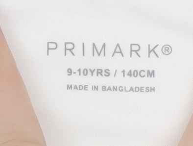 Primark Girls White Lace Puff Sleeve Camisole Blouse 9-10 Years
