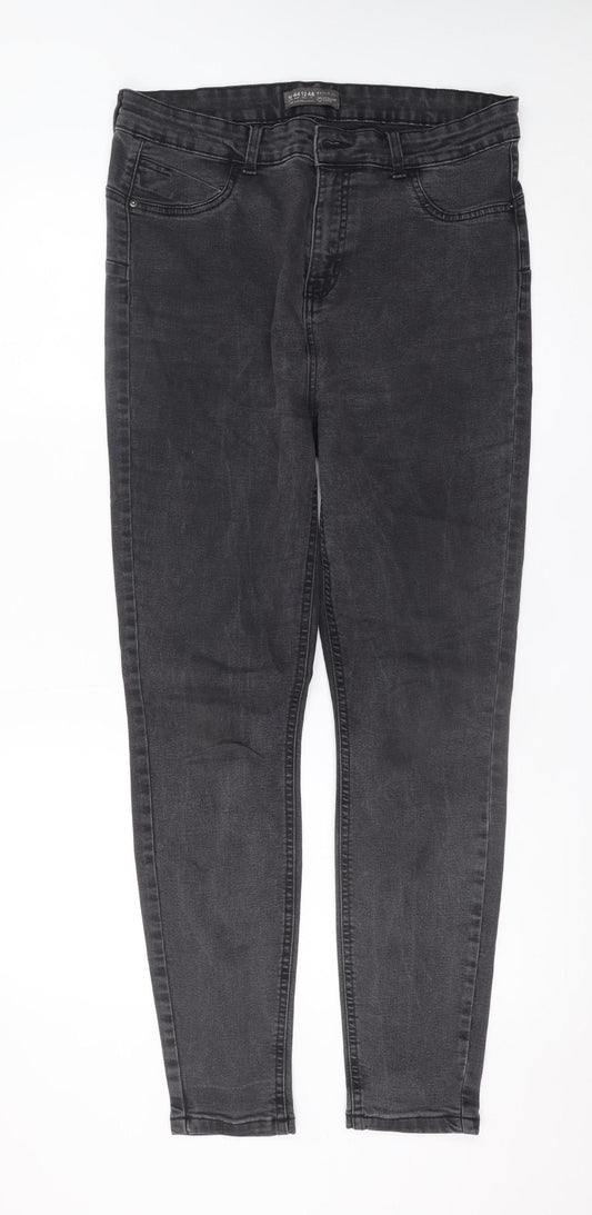 Primark Women's Black Skinny Jeans Size 16 Stretch Denim