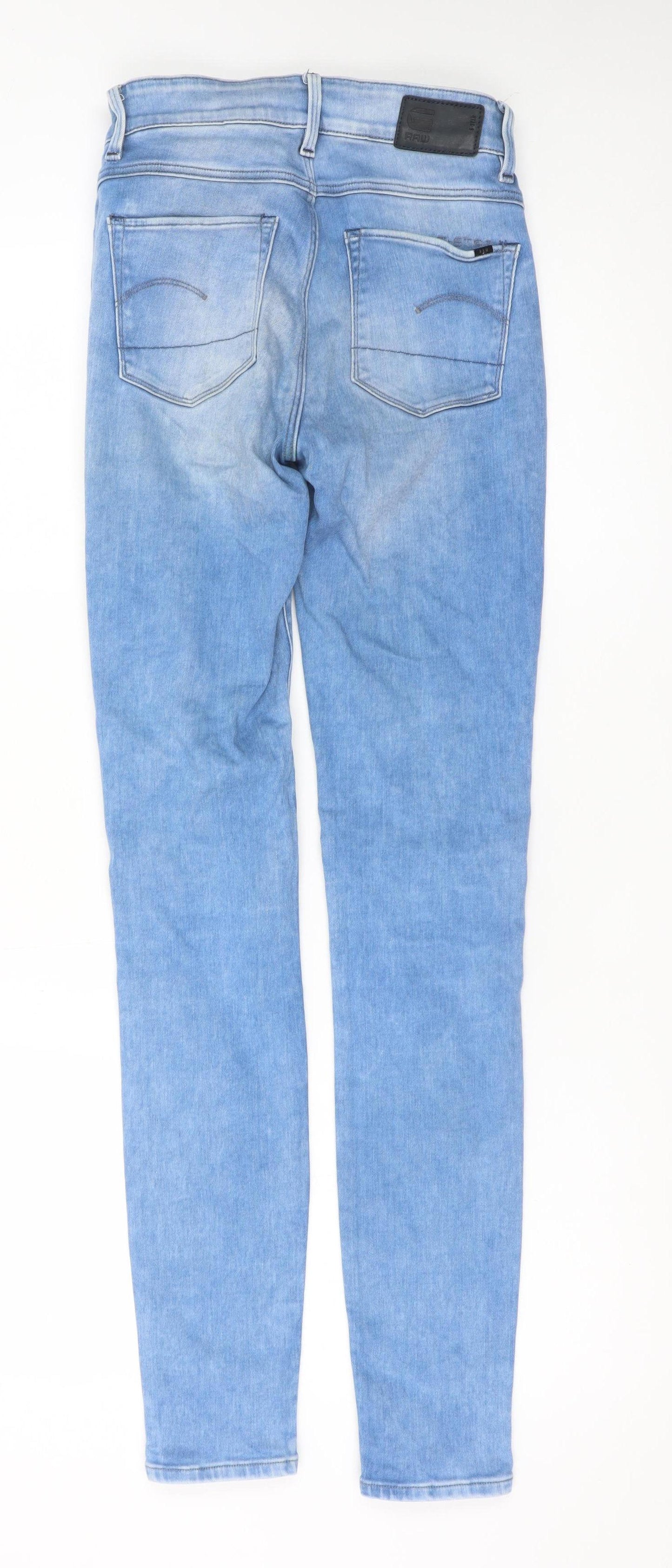 G-Star RAW Women’s Blue Skinny Jeans Size 25/32 Mid Rise Denim