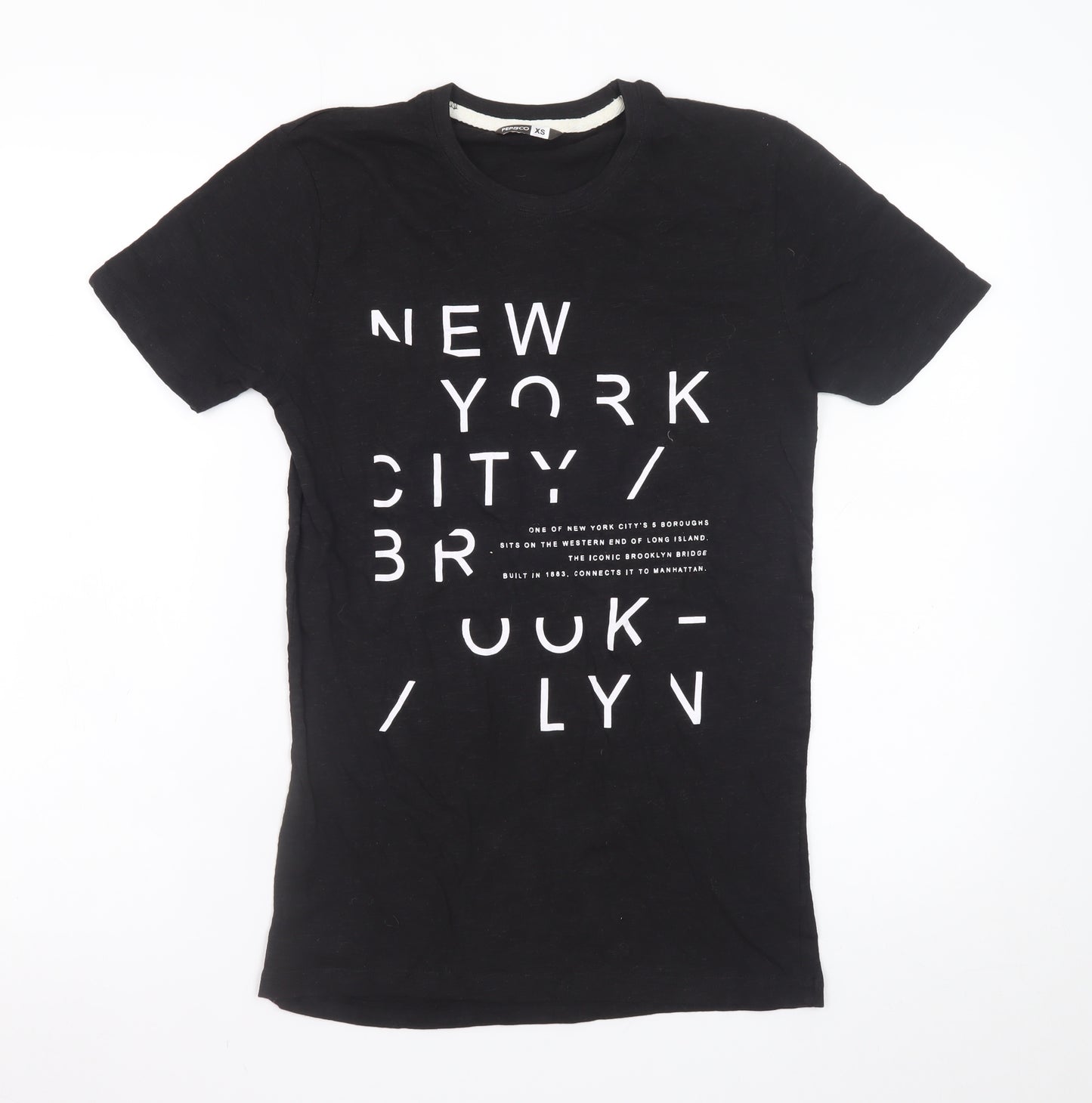 Pep&Co Women's Black XS New York City Graphic Cotton T-Shirt