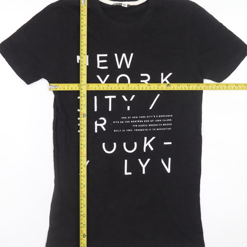 Pep&Co Women's Black XS New York City Graphic Cotton T-Shirt