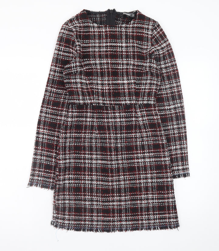 Missguided Women’s Multicoloured Check Shift Dress Size 8