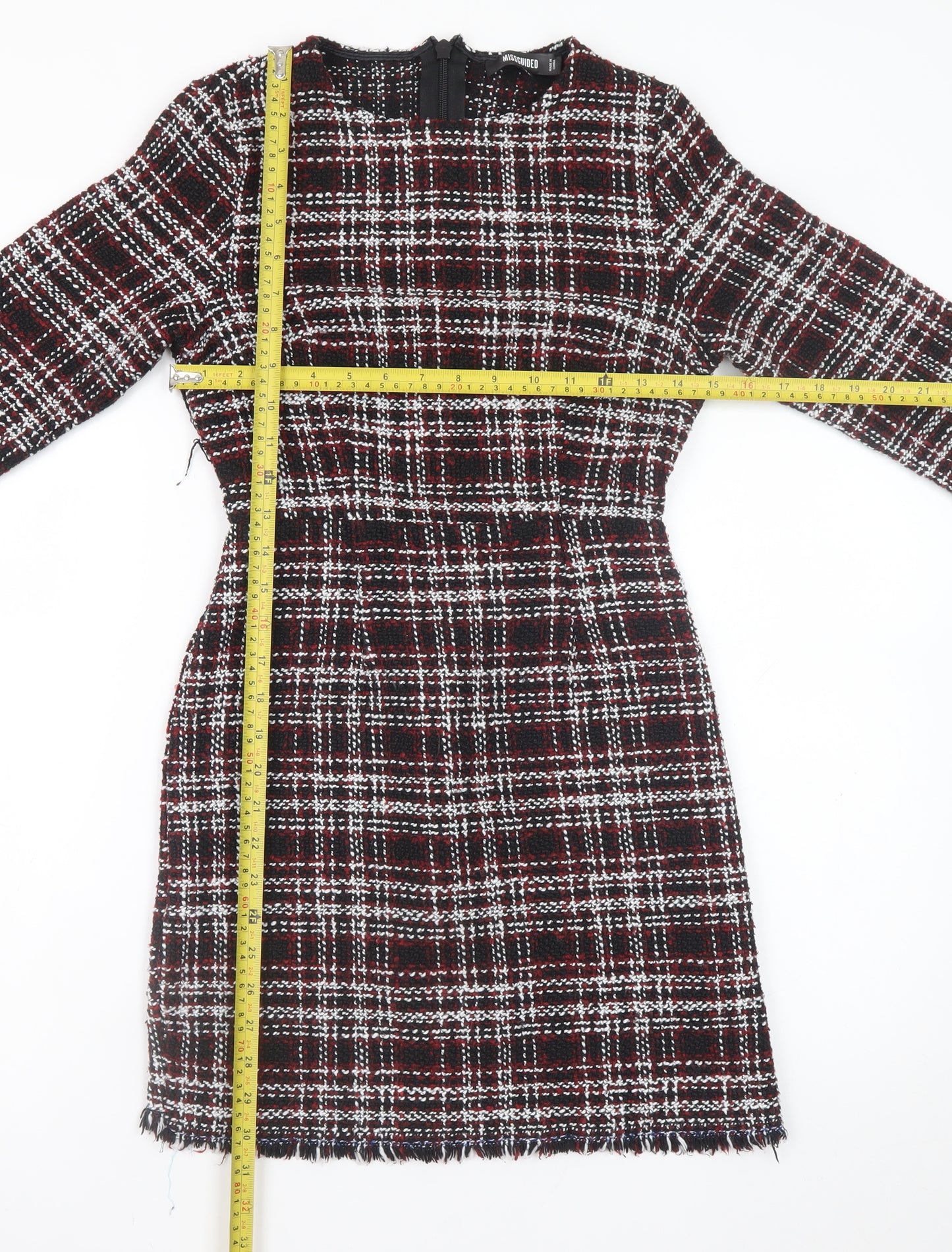 Missguided Women’s Multicoloured Check Shift Dress Size 8
