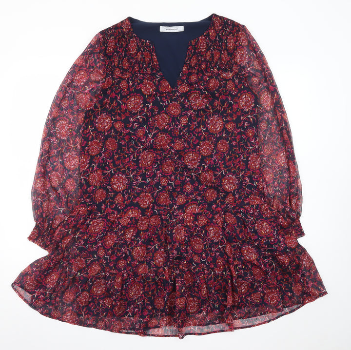 Promod Women's Multicoloured Floral A-Line Short Dress Size 10