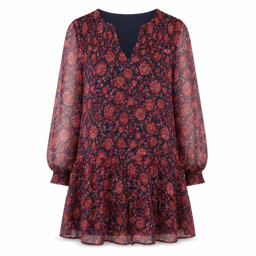 Promod Women's Multicoloured Floral A-Line Short Dress Size 10