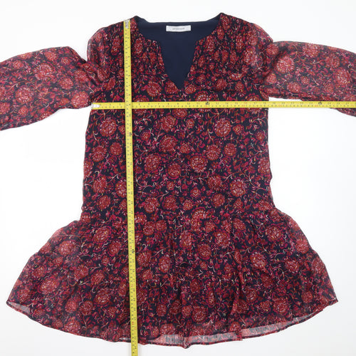 Promod Women's Multicoloured Floral A-Line Short Dress Size 10