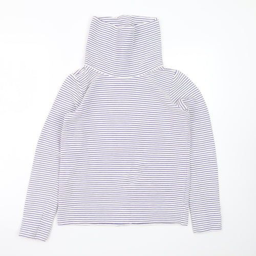Paul Costelloe Living Women Cream Stripe Pullover Hoodie Small
