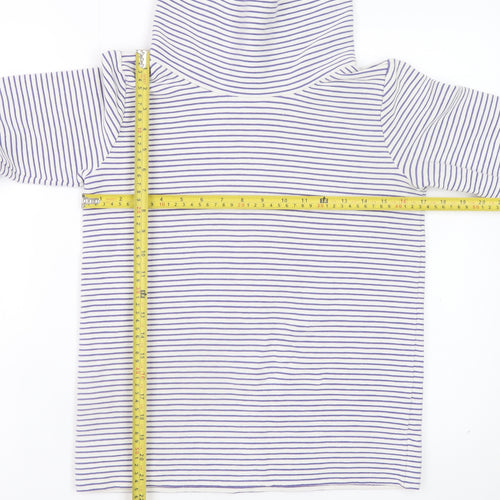 Paul Costelloe Living Women Cream Stripe Pullover Hoodie Small