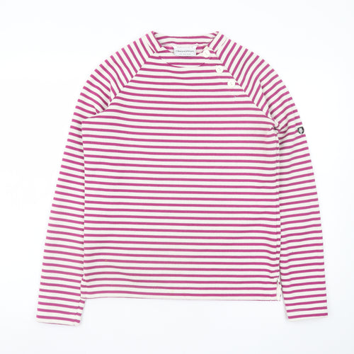 Craghoppers Women’s Pink Striped Long Sleeve Boat Neck T-Shirt UK 10