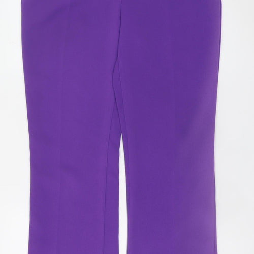 Primark Women's Purple Slim Fit Stretch Crepe Trousers Size 12