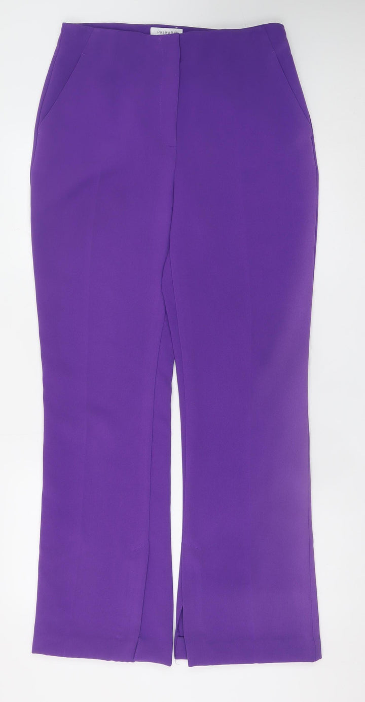 Primark Women's Purple Slim Fit Stretch Crepe Trousers Size 12