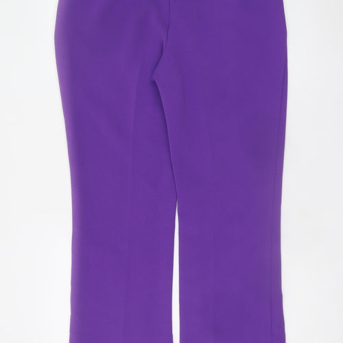 Primark Women's Purple Slim Fit Stretch Crepe Trousers Size 12