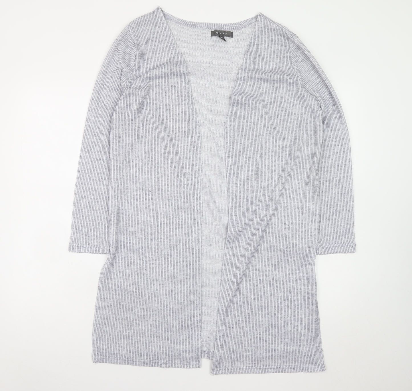 Primark Women’s Grey Longline Knit Cardigan Size S 10/12
