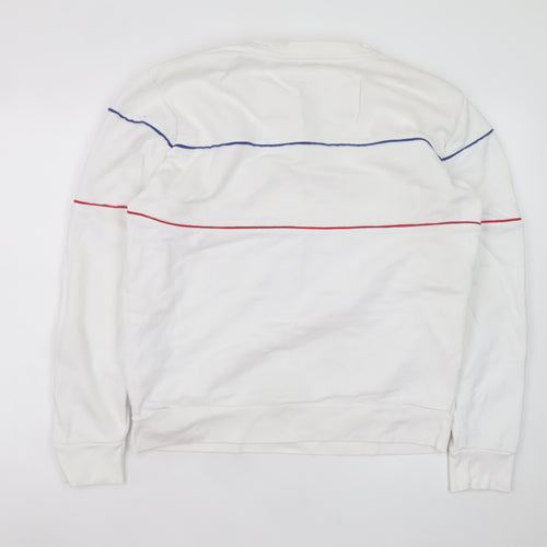 Levi's Men's White Logo Pullover Sweatshirt Medium Regular Fit