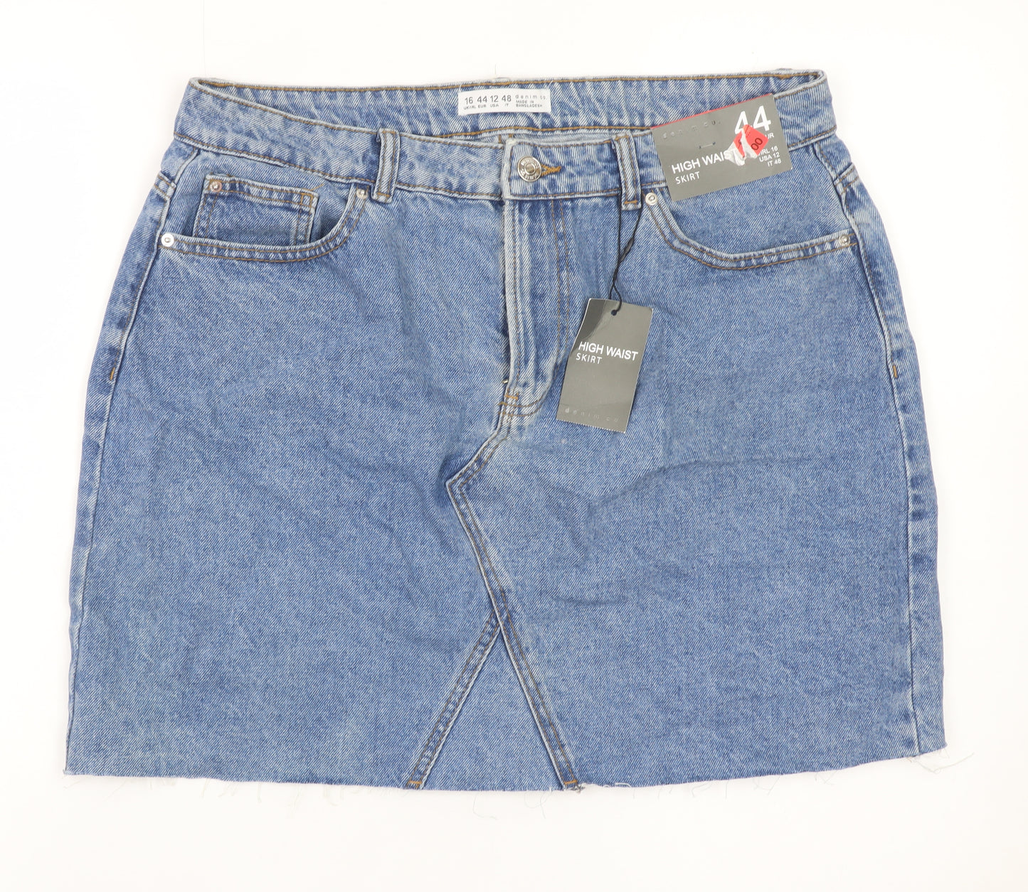 Denim Co Women Blue High Waist Denim Short Skirt Size 16