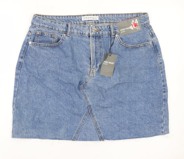 Denim Co Women Blue High Waist Denim Short Skirt Size 16