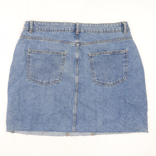 Denim Co Women Blue High Waist Denim Short Skirt Size 16