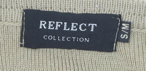 Reflect Collection Women Beige Embroidered Button Cardigan S/M