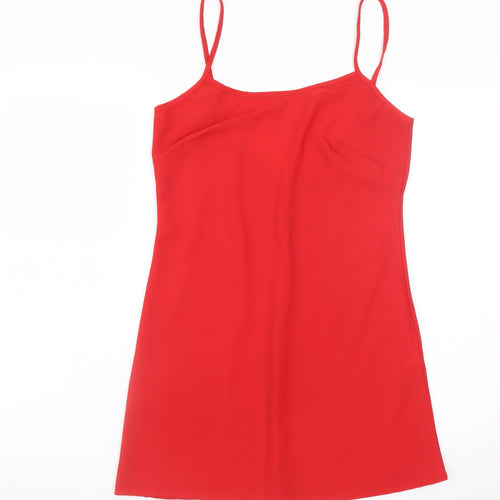 ASOS Women’s Red Size 10 Cami Chemise Nightwear Satin Finish