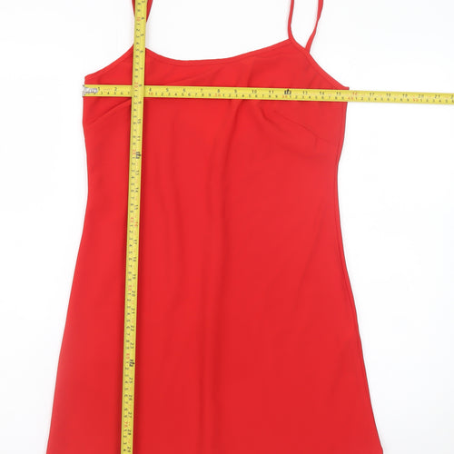 ASOS Women’s Red Size 10 Cami Chemise Nightwear Satin Finish