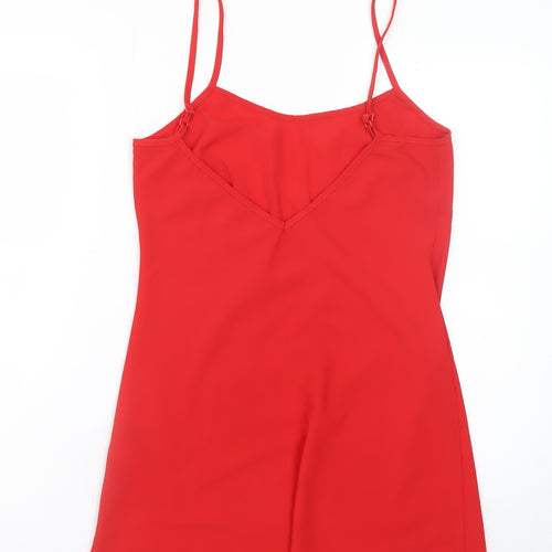 ASOS Women’s Red Size 10 Cami Chemise Nightwear Satin Finish