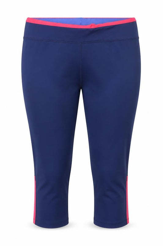 Azzurri Women's Blue Capri Leggings XL Activewear Zip Pocket