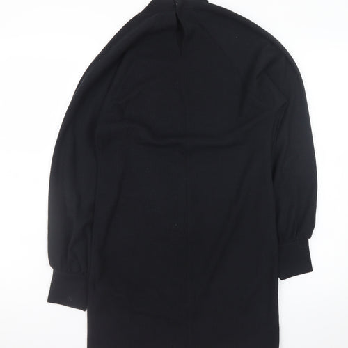 New Look Women's Black Size 8 Bodycon Knit High Neck Dress
