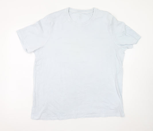 Marks and Spencer Men's White 2XL Cotton Crew Neck T-Shirt