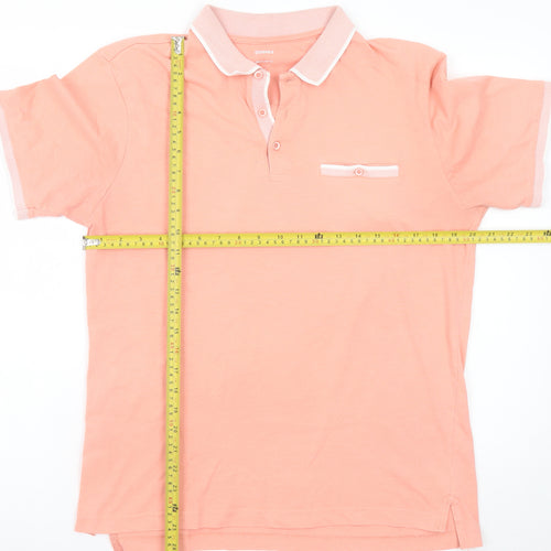 Dunnes Men's Pink Regular Fit Short Sleeve Polo Shirt M
