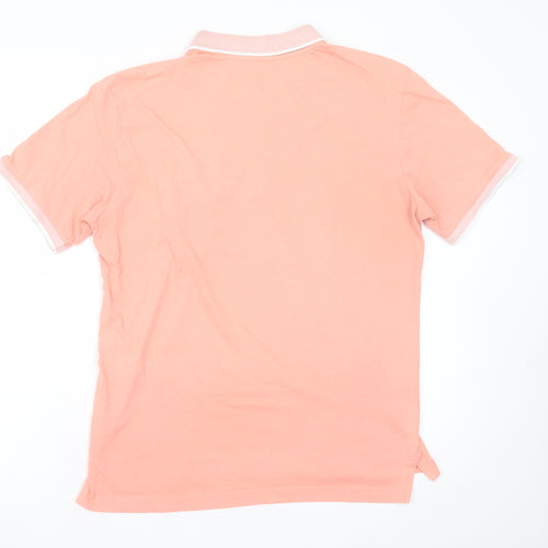 Dunnes Men's Pink Regular Fit Short Sleeve Polo Shirt M