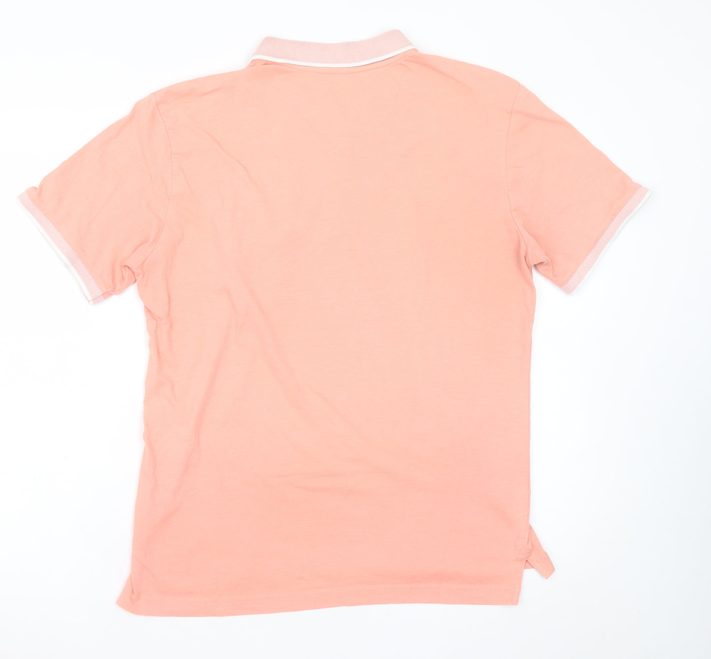 Dunnes Men's Pink Regular Fit Short Sleeve Polo Shirt M